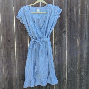 SALE!! Pinstripe ruffle dress